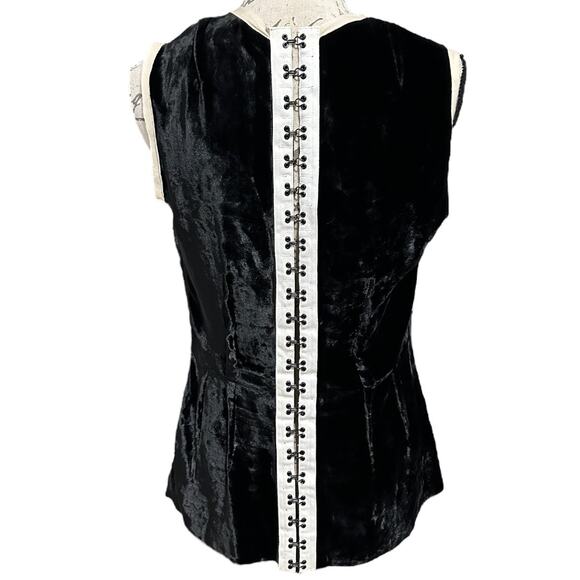 NWT JOSEPH Velvet Silk Hook Closure Peplum Blouse - Picture 5 of 9